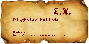 Ringhofer Melinda névjegykártya