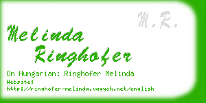 melinda ringhofer business card